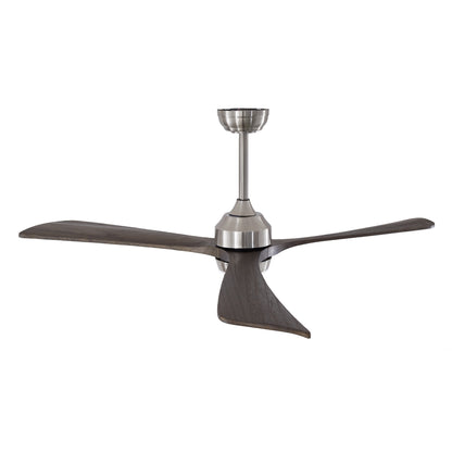62" Satin Nickel Solid Wood Ceiling Fan with Light & Remote - view 19