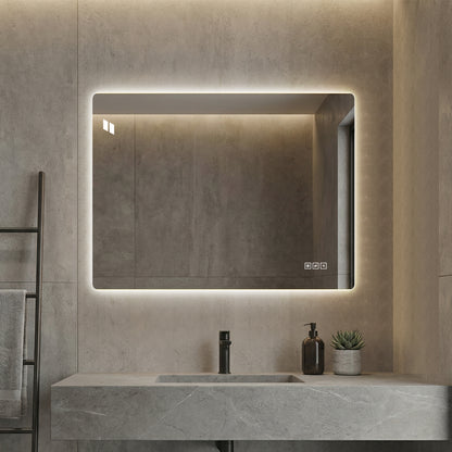 Black LED Bath Mirror