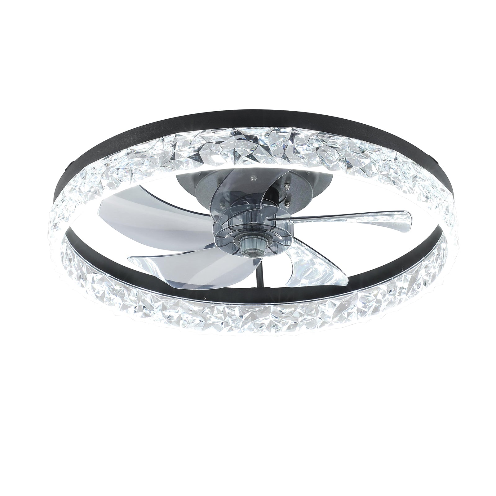 20" Black Low Profile Ceiling Fan with Dimmable LED - view 9