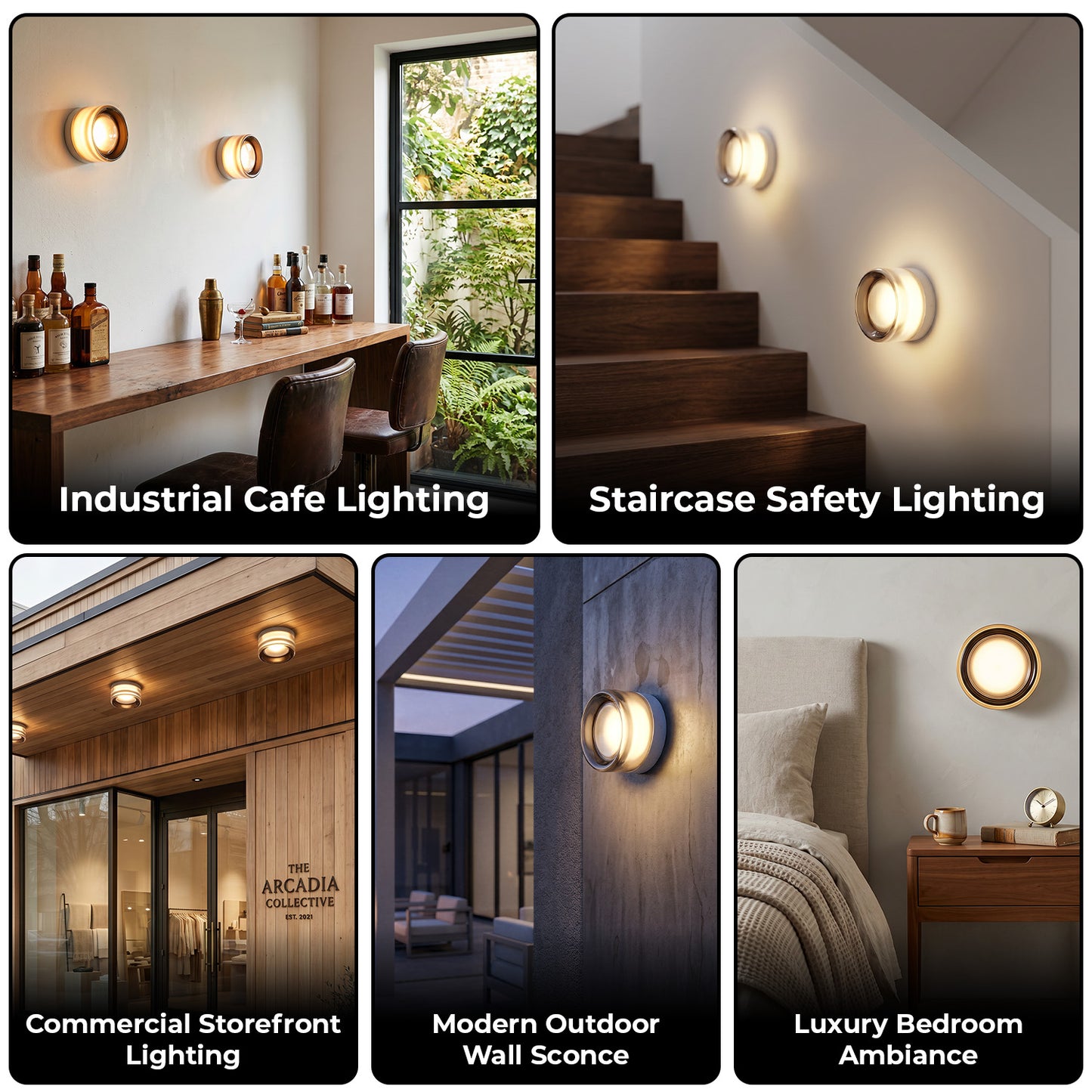 Minimalist Smoke Grey Round LED Wall Light - view 5