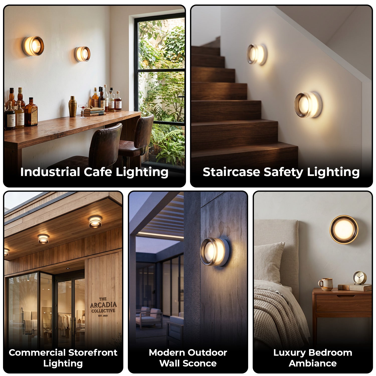 Minimalist Smoke Grey Round LED Wall Light - view 5