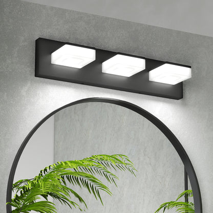 20" 3-Light Matte Black LED Vanity Light