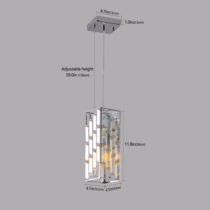 4" Chrome Crystal Pendant Light, Set of 3 - view 7