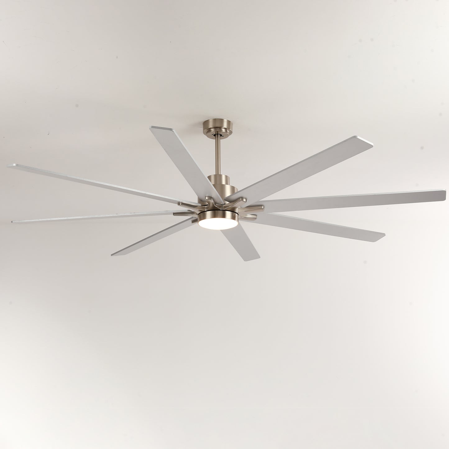 84" Nickel 8-Blade Ceiling Fan with Dimmable LED - view 26