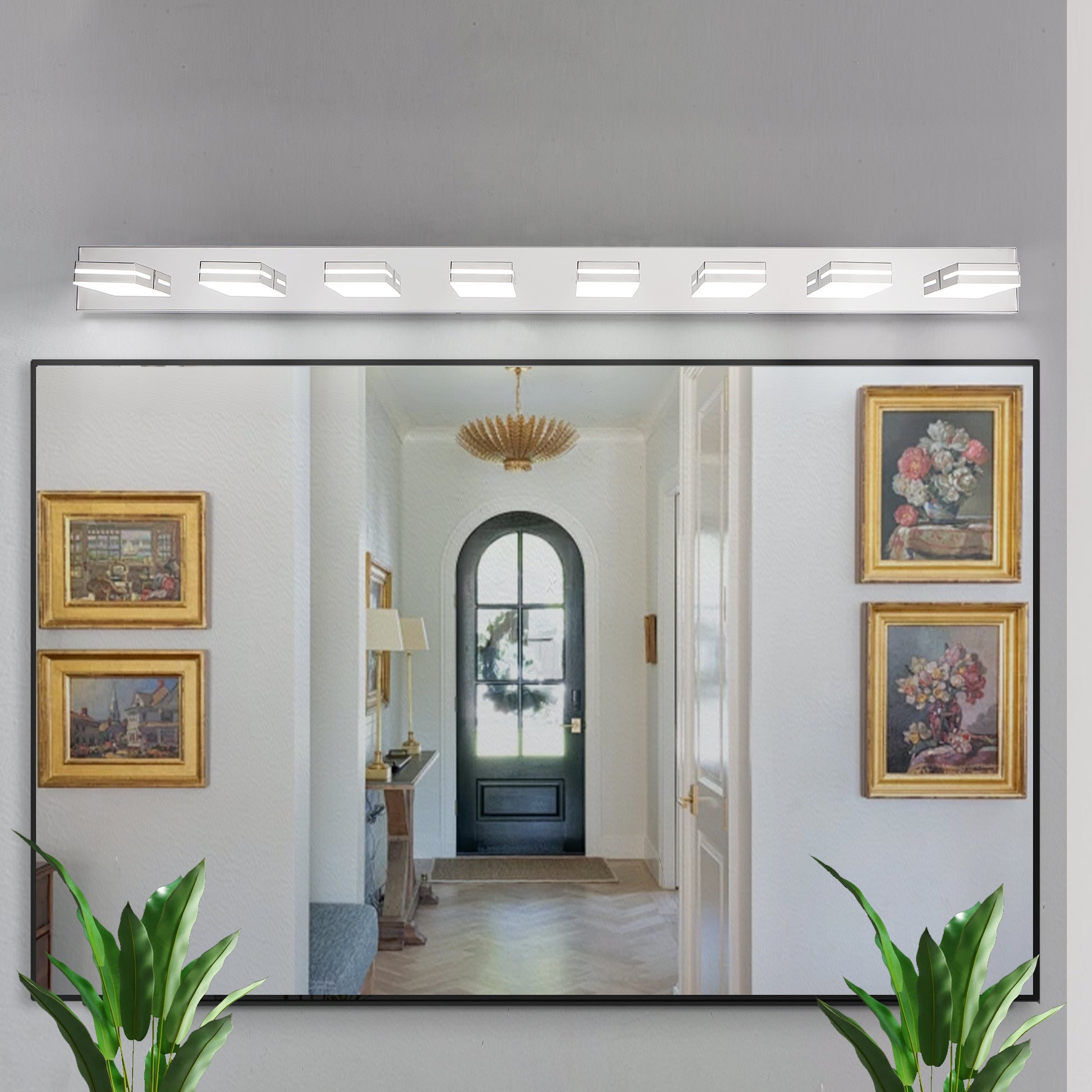 8-Light Chrome LED Bathroom Vanity Light - view 3