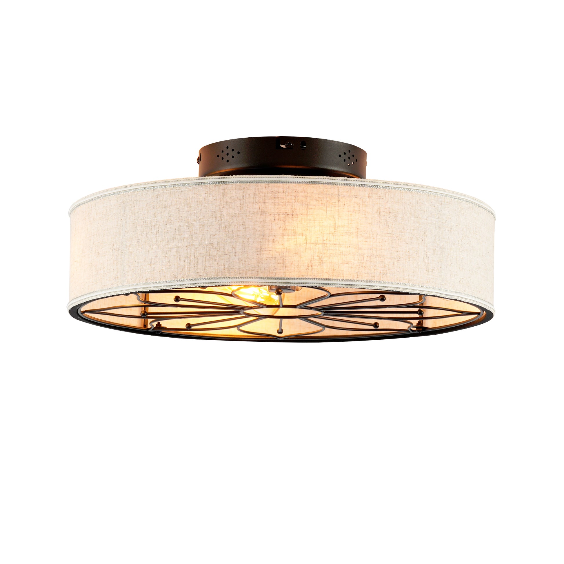 20" Lotus Fabric Bladeless Ceiling Fan with Remote - view 24