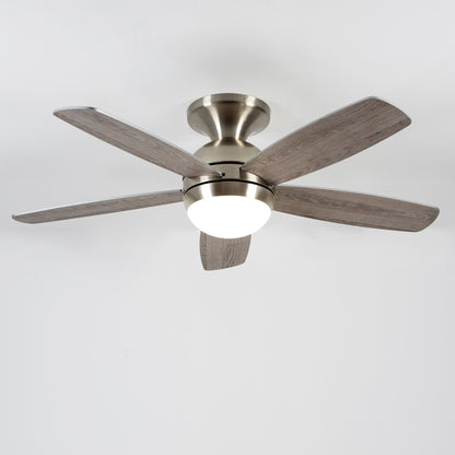 52" Satin Nickel Plywood Blade Ceiling Fan with Remote - view 16
