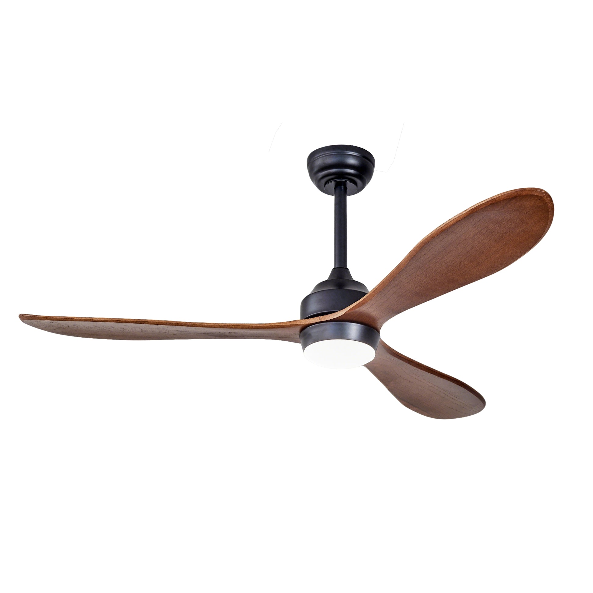 52" Black Reversible Ceiling Fan with Light