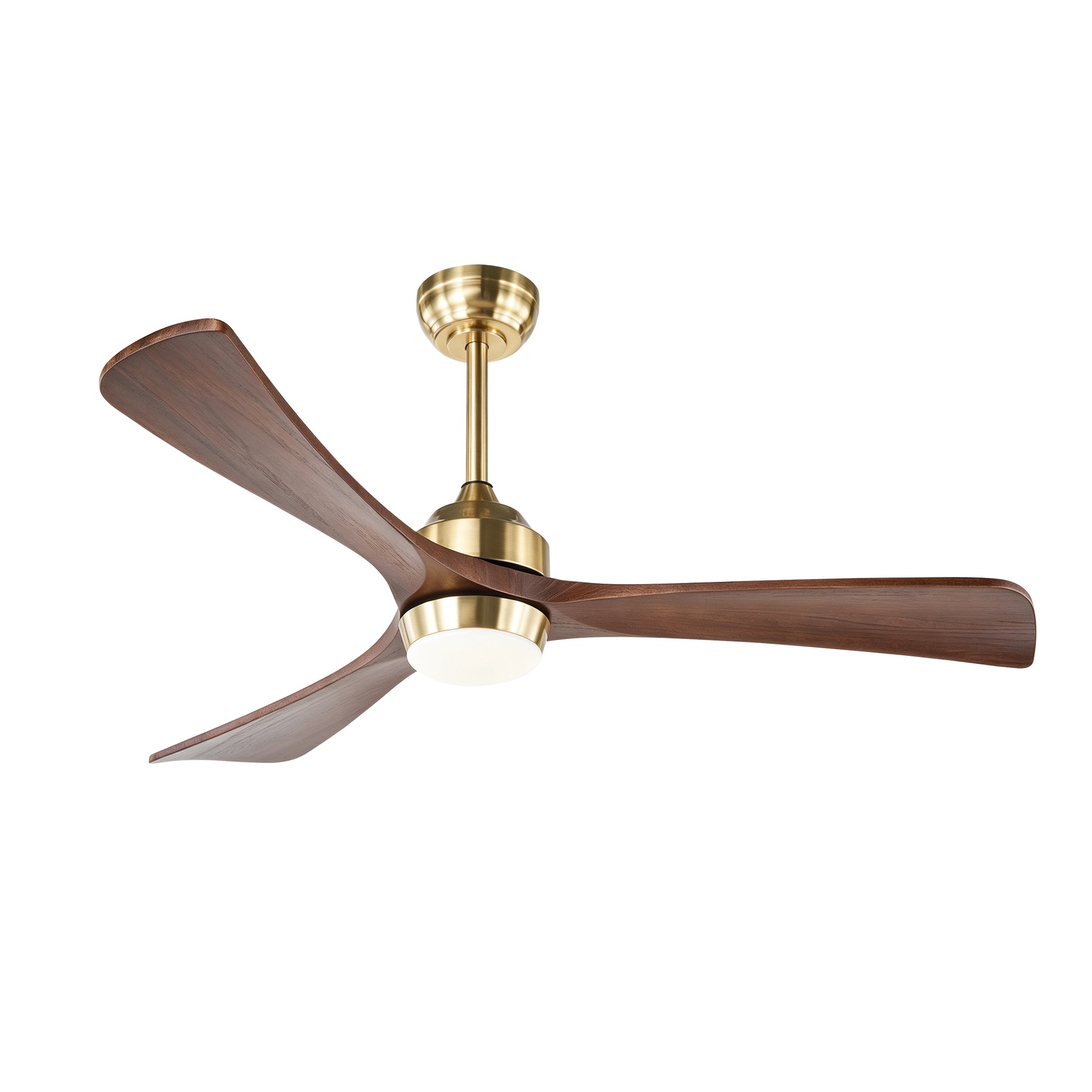 52" Gold Solid Wood Ceiling Fan with Remote - view 19