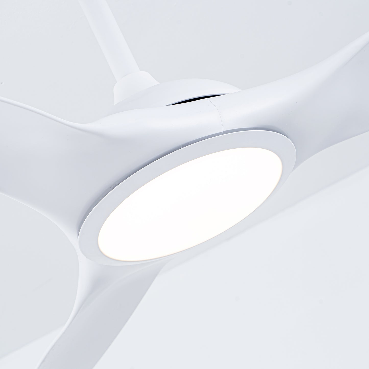 52" Matte White Ceiling Fan with LED Light & Remote - view 15