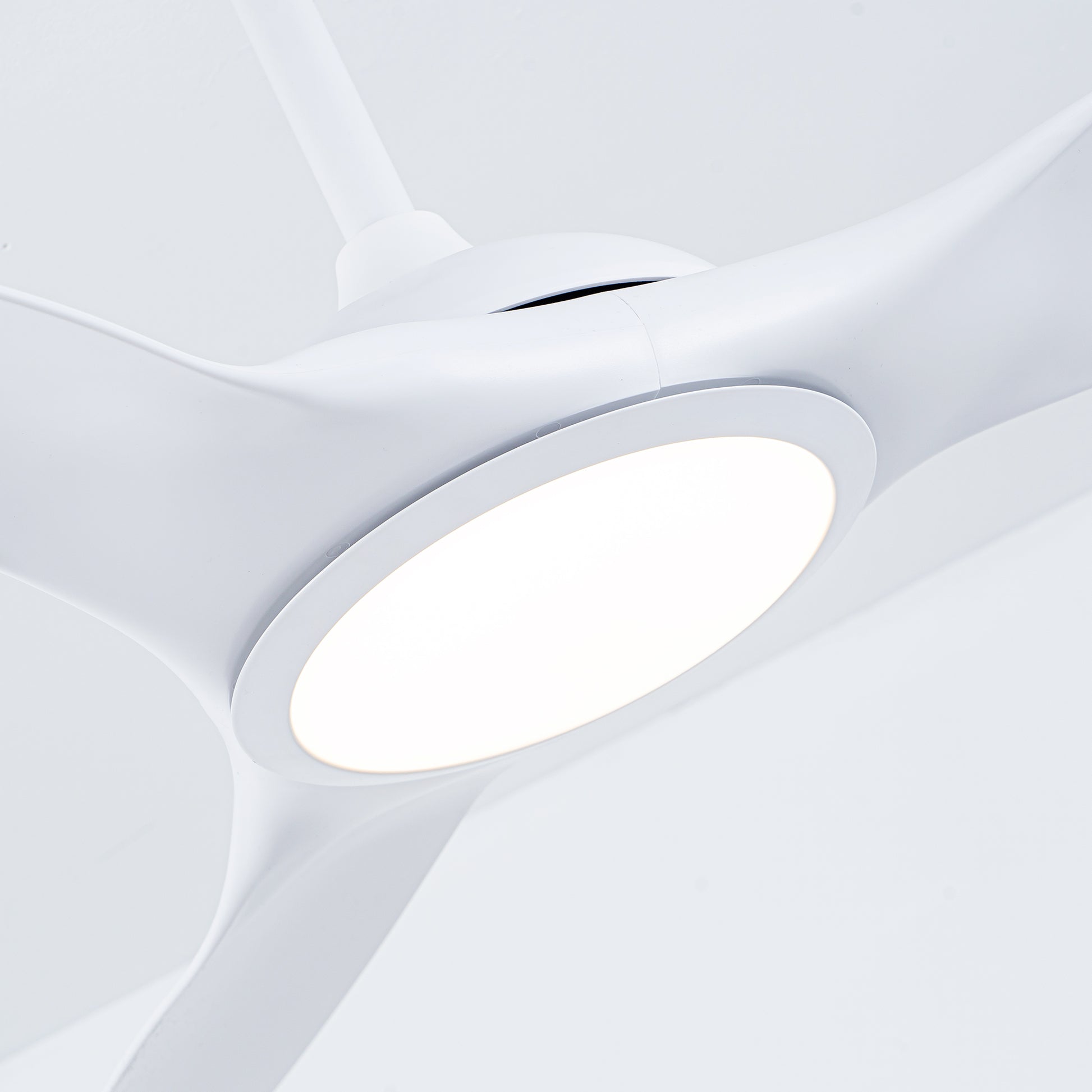52" Matte White Ceiling Fan with LED Light & Remote - view 15