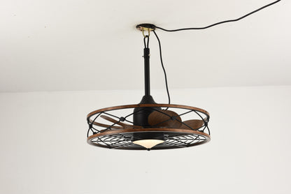 20" Matte Black Outdoor Ceiling Fan with Light and Remote - view 16