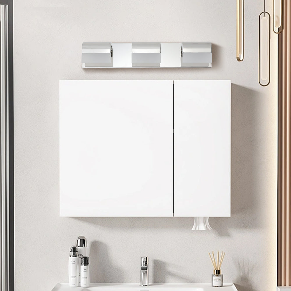 3-Light Chrome LED Vanity Wall Light - view 2