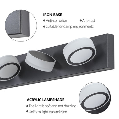29" Modern 4-Light Black LED Vanity Light - view 10