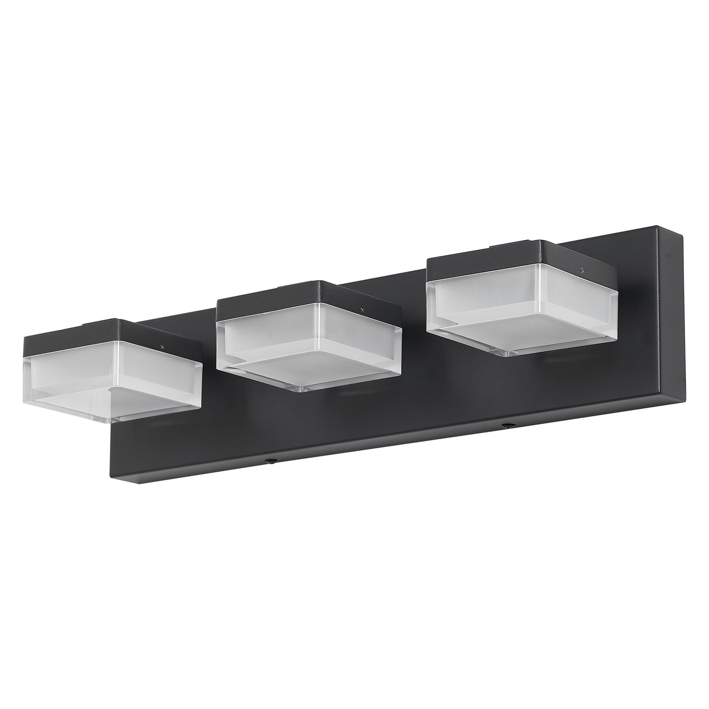 3-Light Matte Black Acrylic LED Vanity Light - view 9