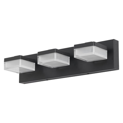 3-Light Matte Black Acrylic LED Vanity Light - view 9
