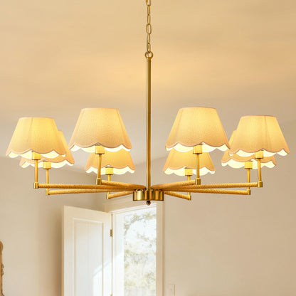 Gold Rope 8-Light Chandelier