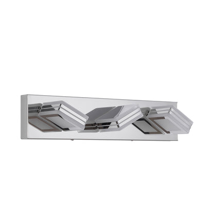 3-Light Chrome Bathroom Vanity Light, Dimmable LED - view 10