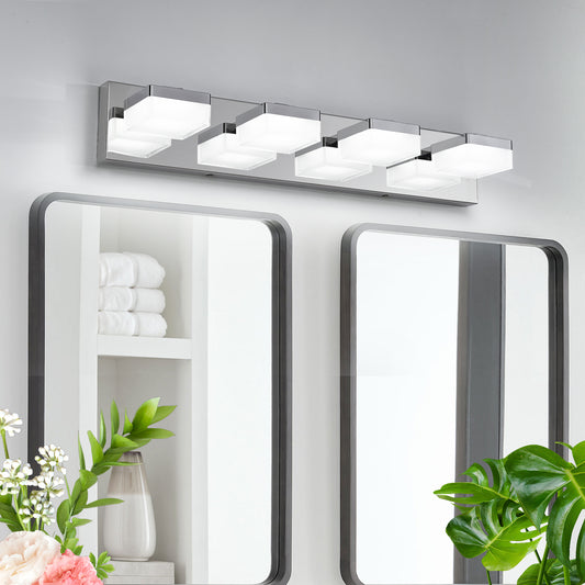 4-Light Chrome LED Bathroom Vanity Light