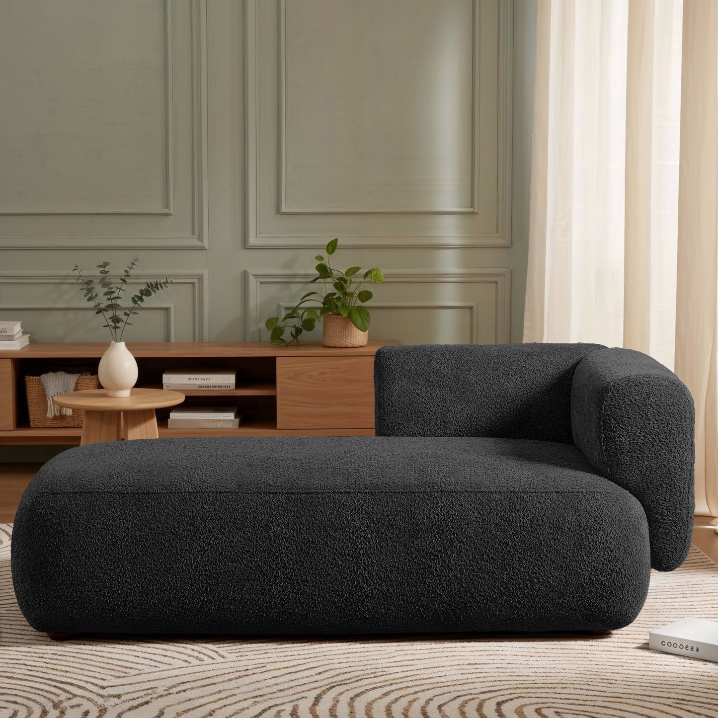 Black Chaise Lounge