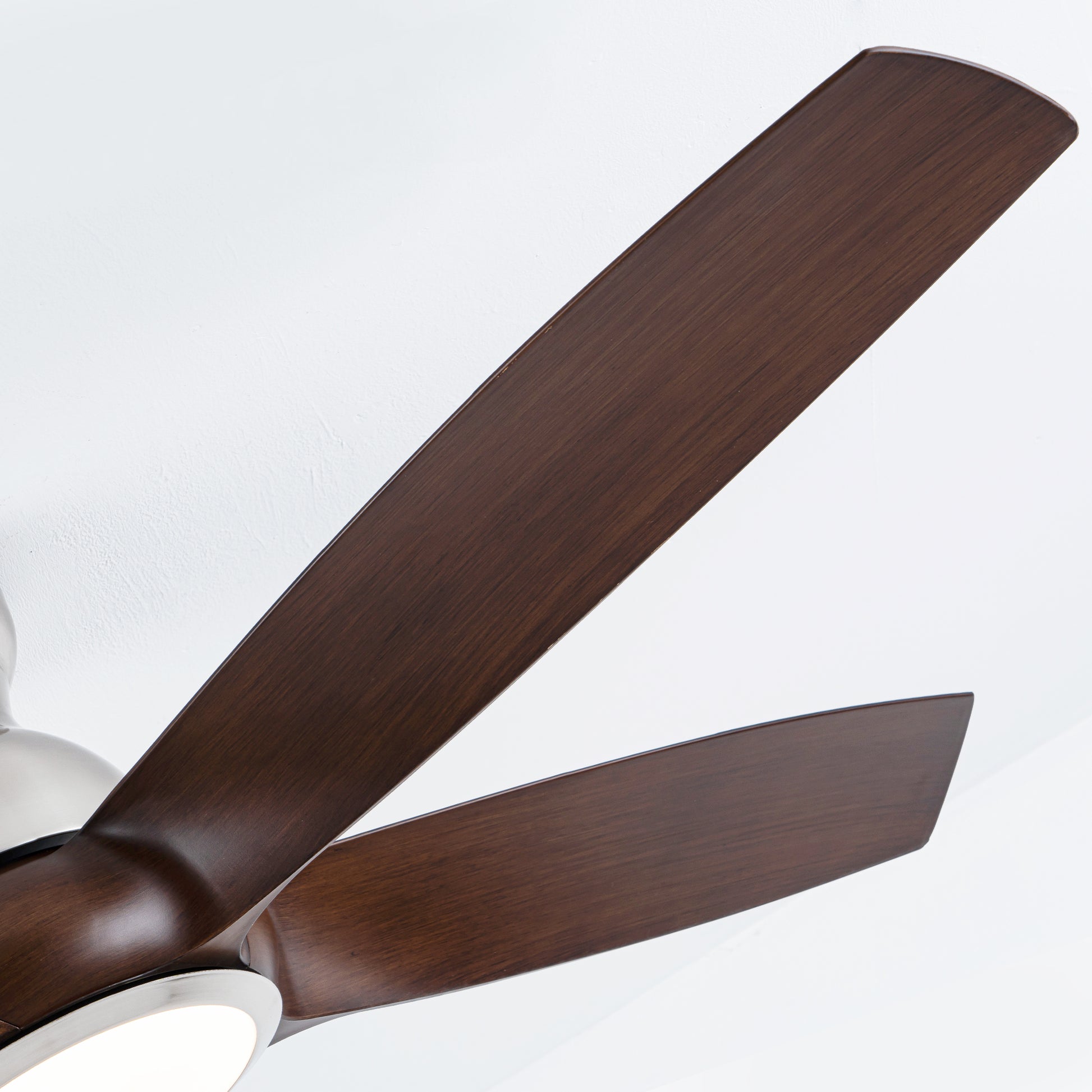 56" Nickel & Wood Ceiling Fan with Remote - view 16