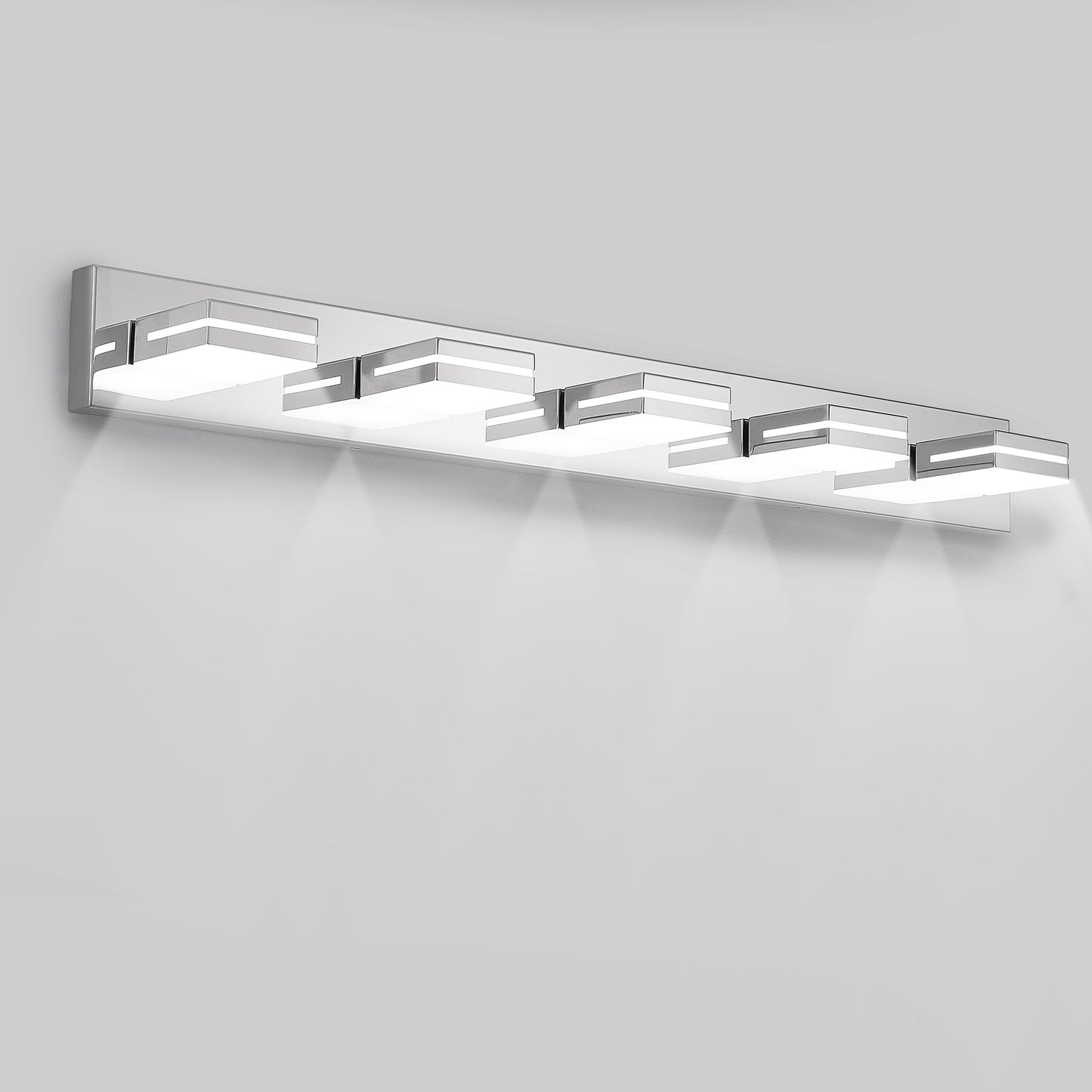 Modern 5-Light Chrome LED Vanity Light - view 11