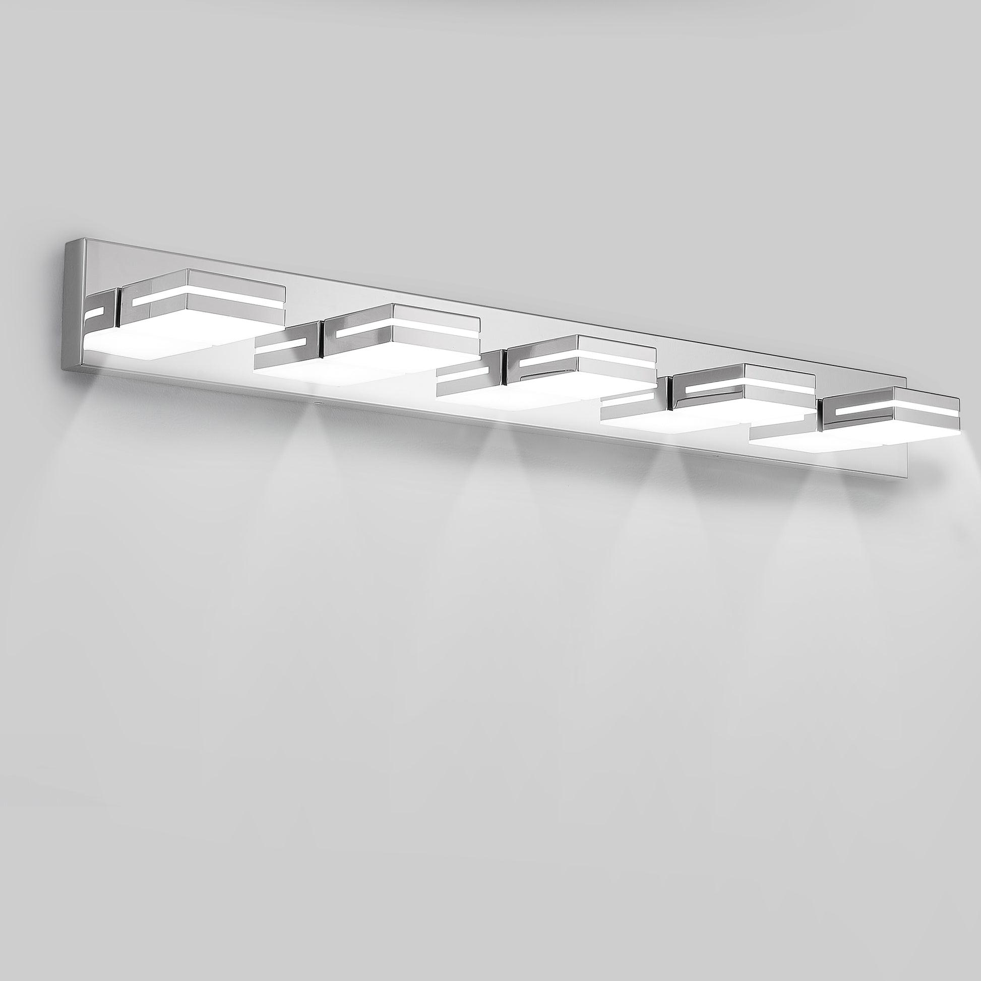 Modern 5-Light Chrome LED Vanity Light - view 11