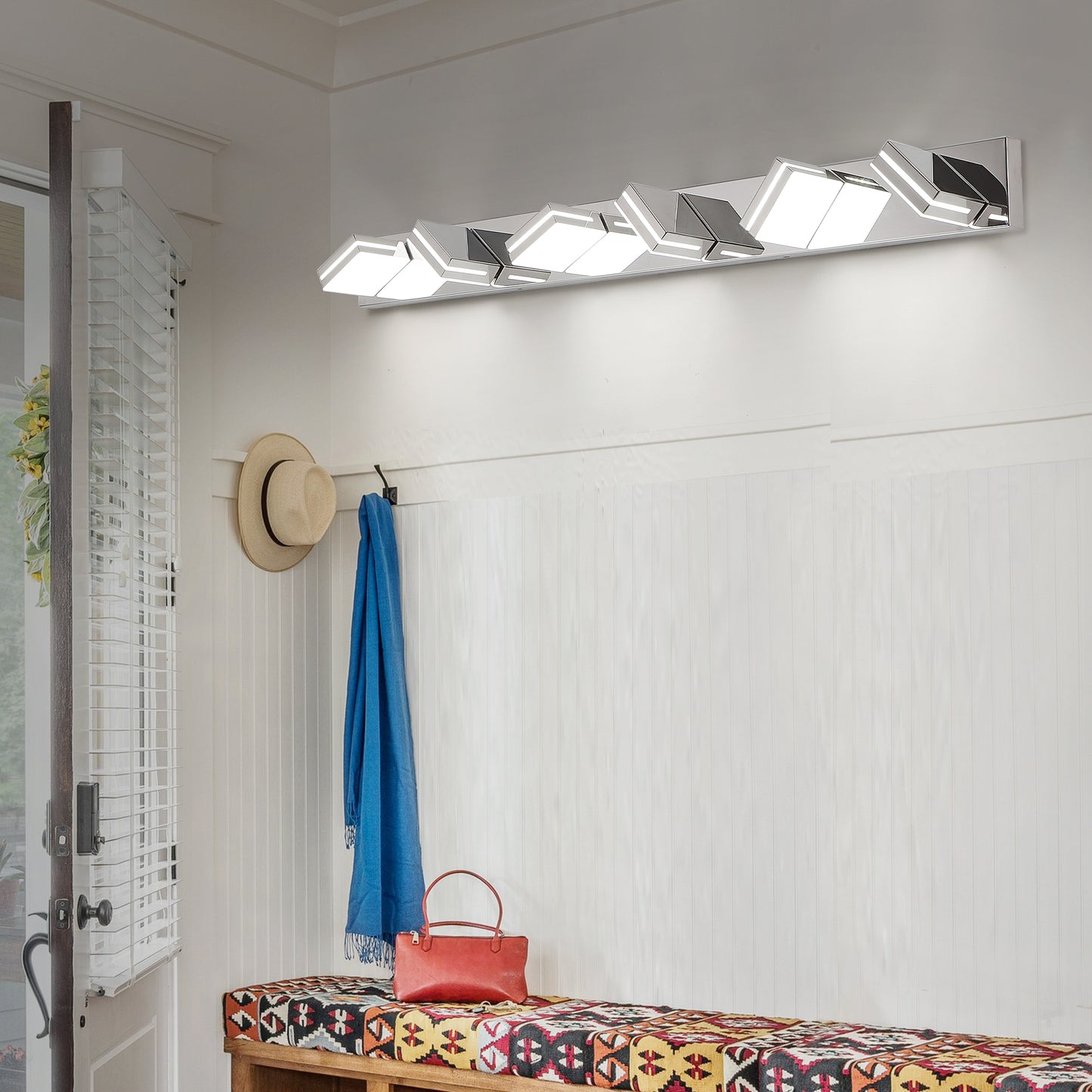 6-Light Modern Chrome LED Vanity Wall Light - view 5