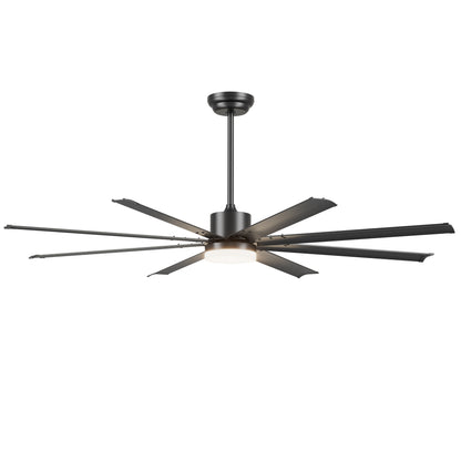 72" Black Industrial Ceiling Fan with Remote - view 19