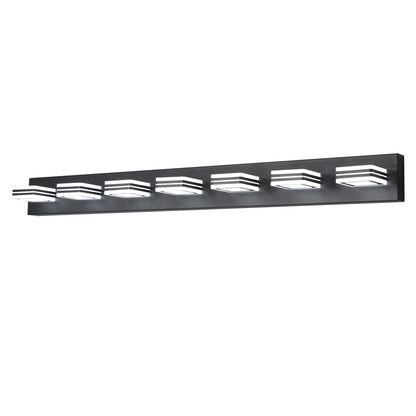 45" 7-Light Black LED Vanity Wall Light - view 12