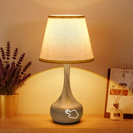 White & Gold Farmhouse Touch Table Lamp, Set of 2 - view 2