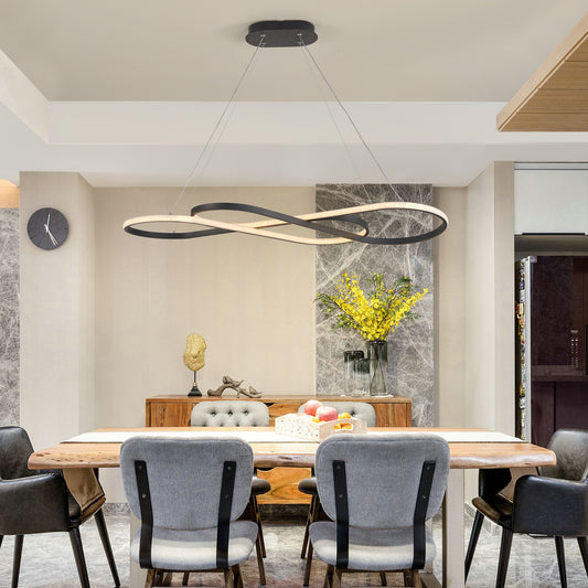 39" Black Infinity LED Pendant Light, Dimmable - view 2