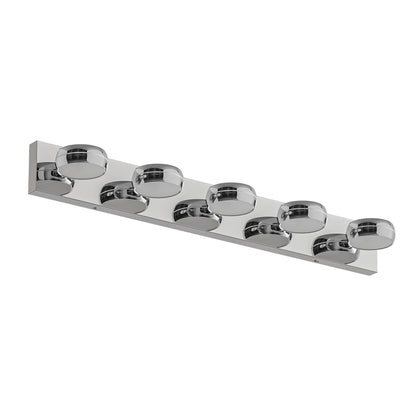 35" 5-Light Chrome LED Bathroom Vanity Light - view 9
