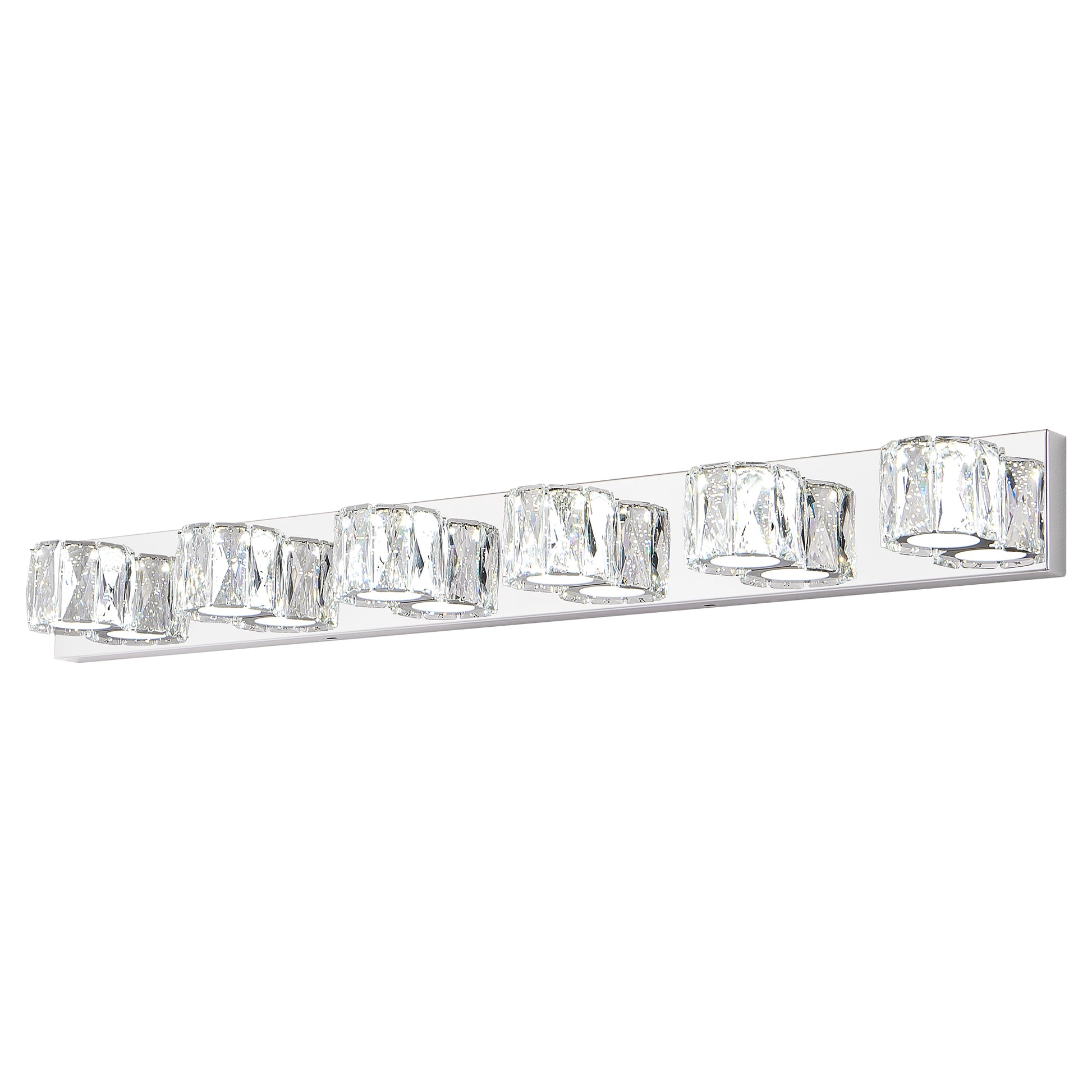 41" 6-Light Chrome Crystal Vanity Wall Light - view 14