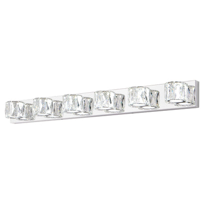 41" 6-Light Chrome Crystal Vanity Wall Light - view 14