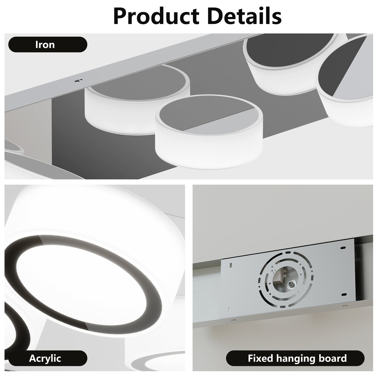 21" 3-Light Chrome Rotating Oval LED Vanity Light - view 5