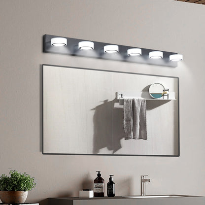 45" 6-Light Black LED Vanity Wall Light