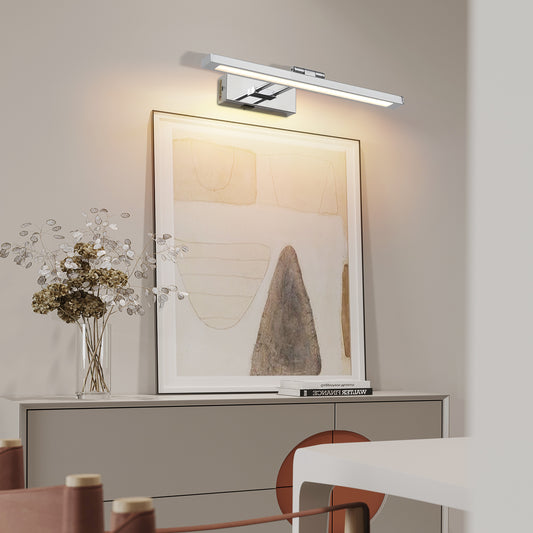 16" Chrome Wireless Picture Light with Remote