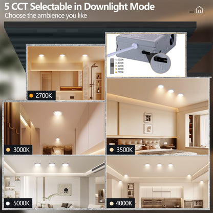 6" White LED Recessed Ceiling Light, 12-Pack - view 2