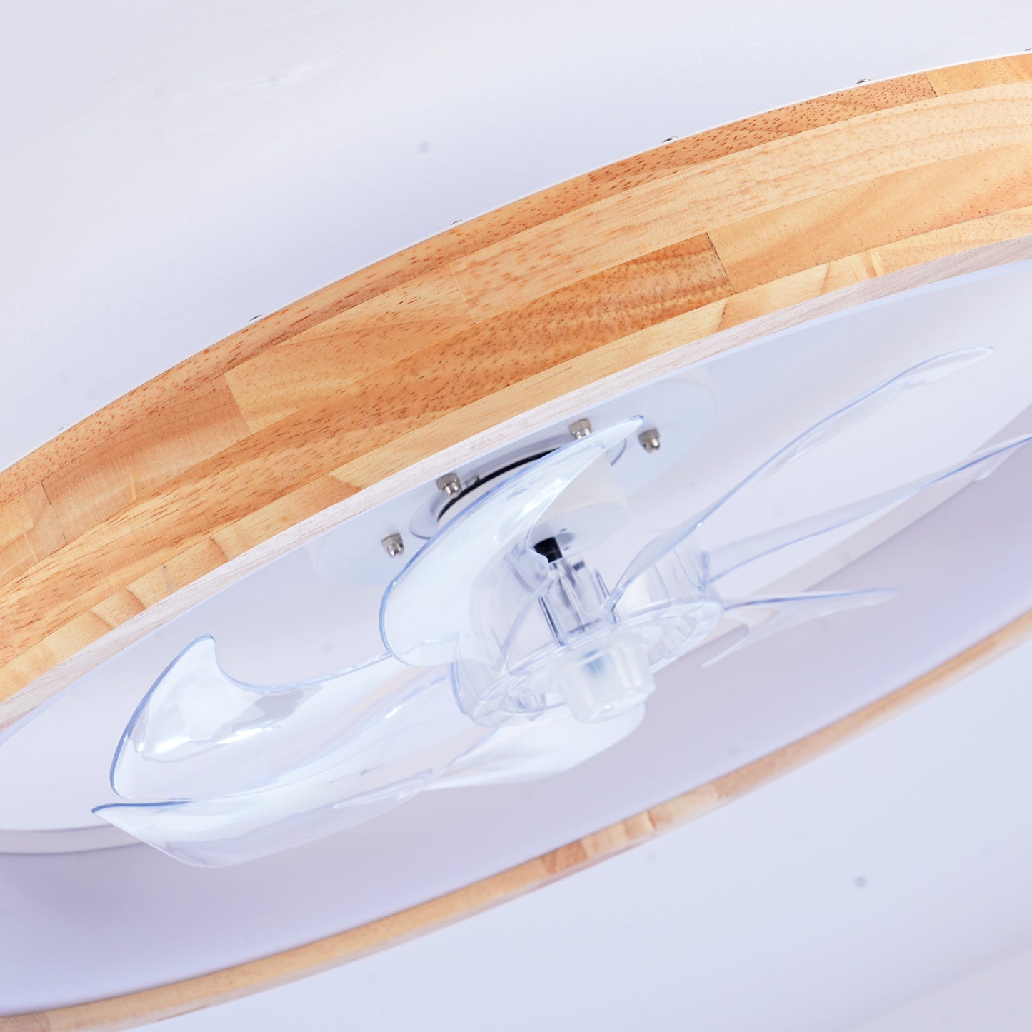 23.62" Wood Flush Mount Ceiling Fan with Dimmable LED - view 16