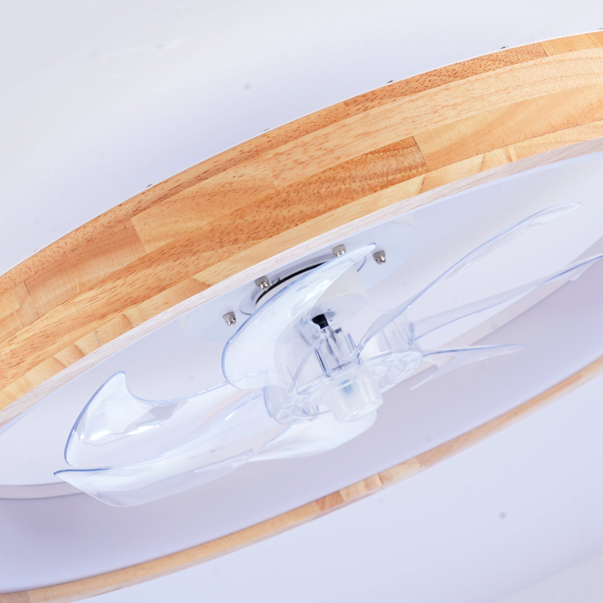 23.62" Wood Flush Mount Ceiling Fan with Dimmable LED - view 16