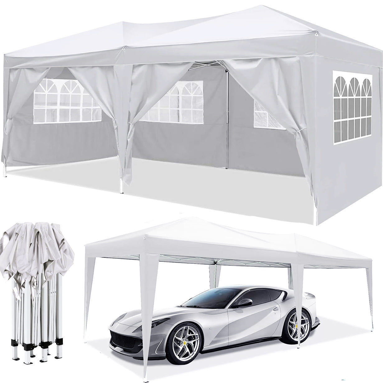 10x20 Canopy Outdoor Portable Party Folding Tent White