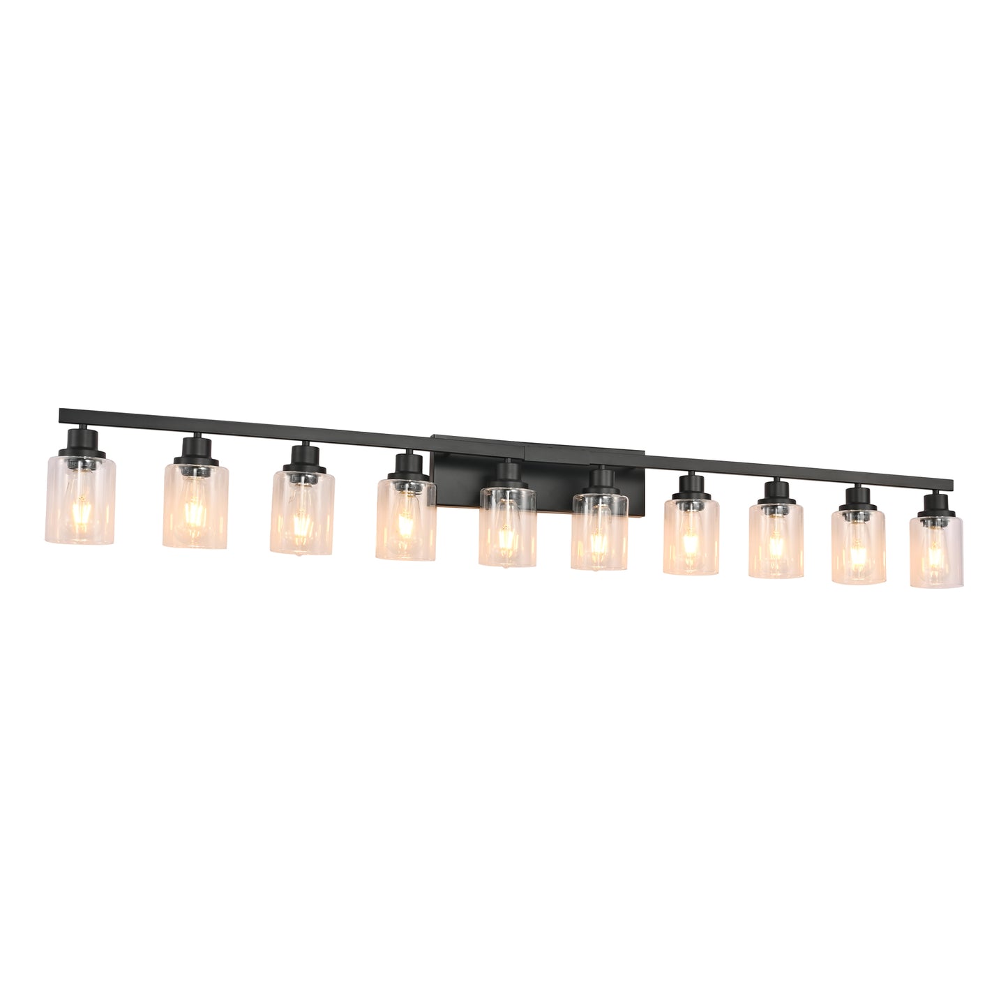 65" 10-Light Matte Black Vanity Light - view 10