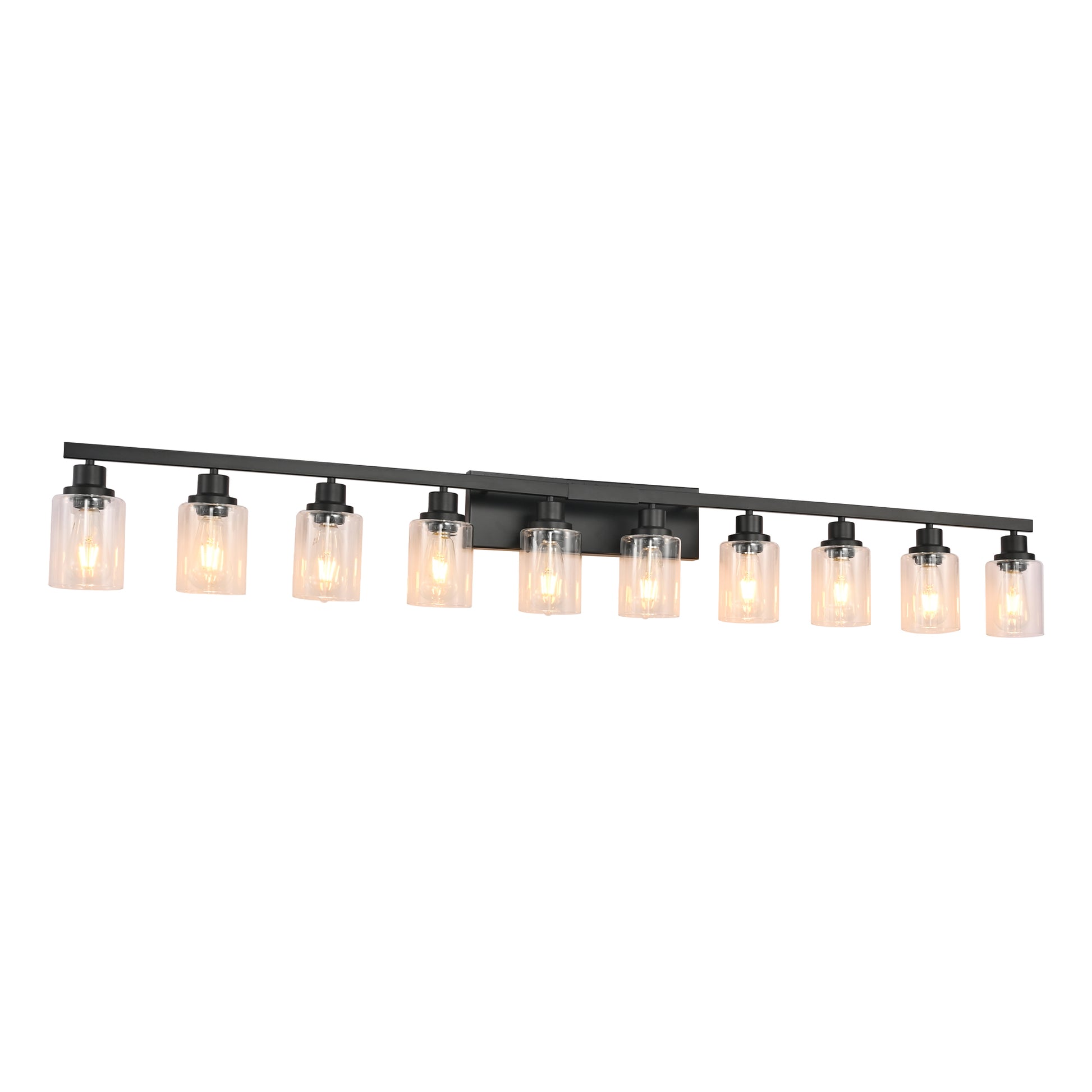 65" 10-Light Matte Black Vanity Light - view 10