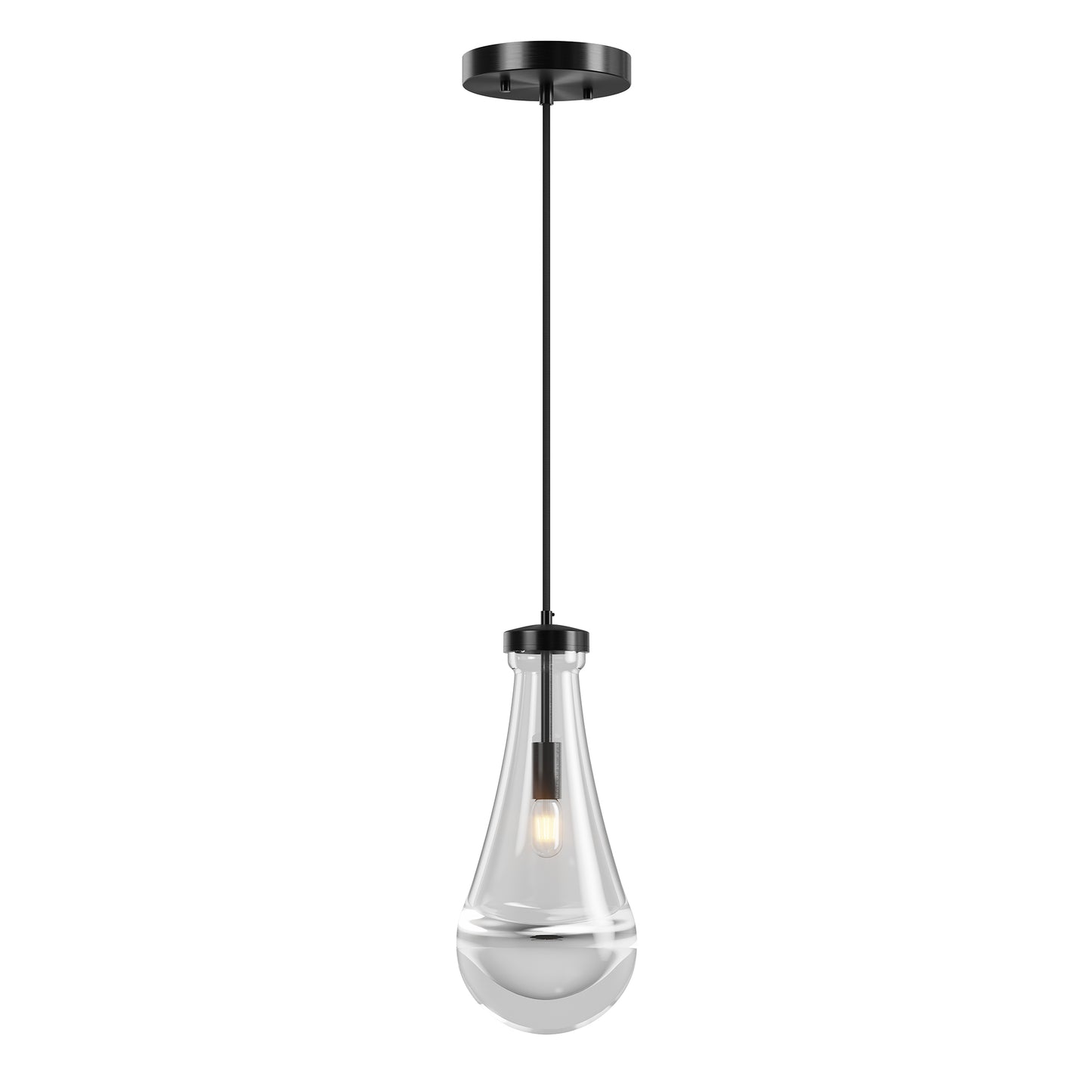 Modern Black Raindrop Pendant Chandelier - view 12