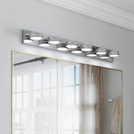 43" Modern 6-Light Chrome LED Vanity Light