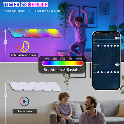 Triangular RGB LED Wall Panels, 10 Pack - view 7