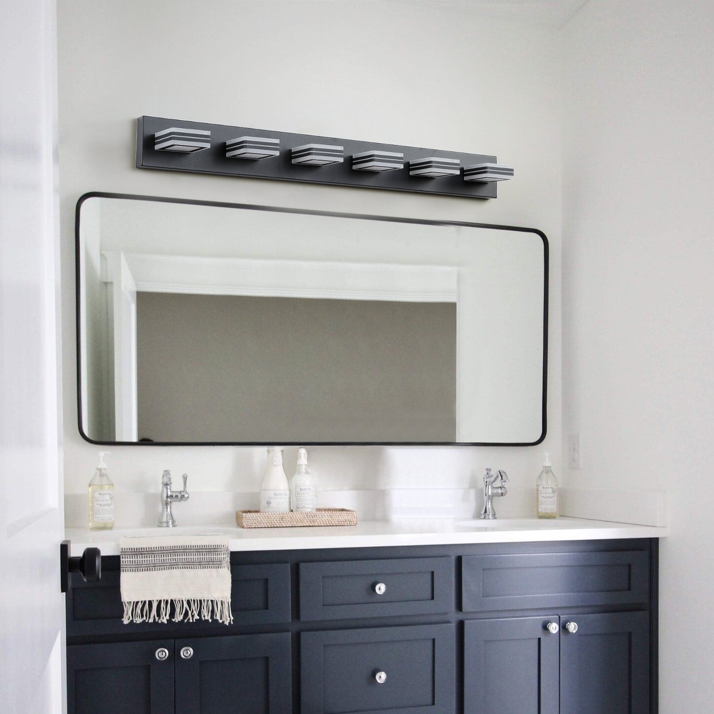 39" 6-Light Black Acrylic LED Vanity Light - view 4