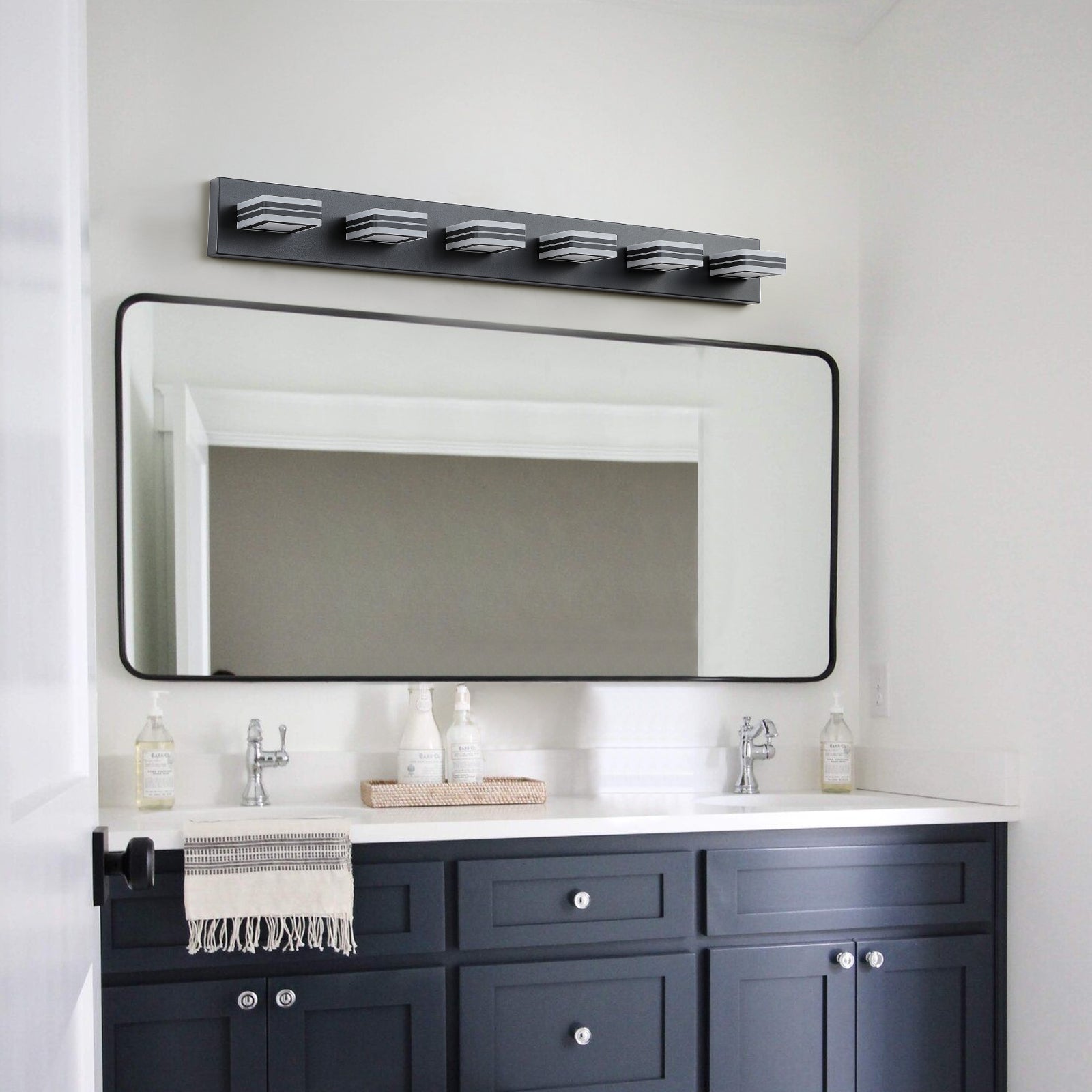 39" 6-Light Black Acrylic LED Vanity Light - view 4