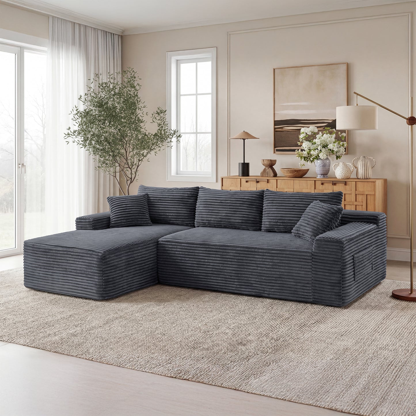 Gray Cloud Sectional